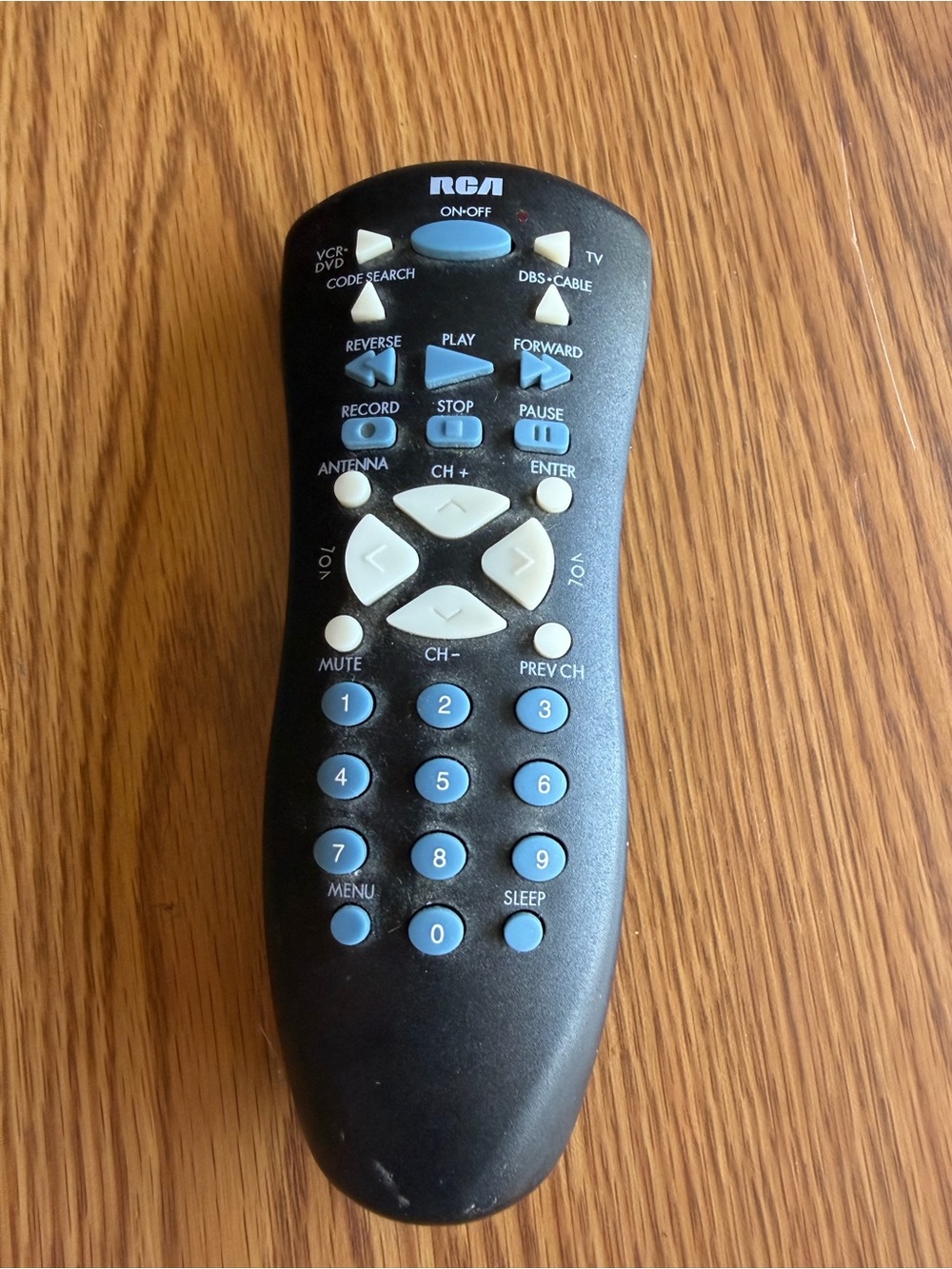 RCA Universal Remote Control - Black with Light Blue Buttons